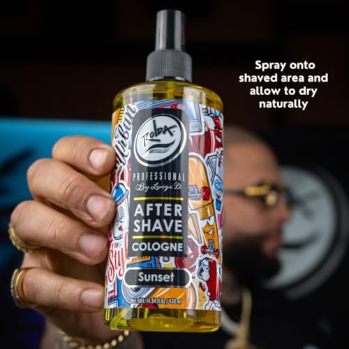 Rolda Sunset After Shave Tonic Cologne for Men - Post Shave Tonic Spray, Calms Irritation, Helps Heal & Clean Shaved Areas, Masculine Citrusy Fragrance (14.54 oz | 430 ml) Avelisse