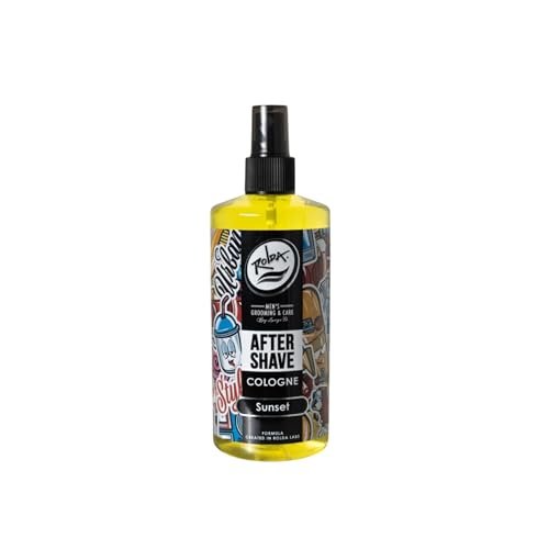 Rolda Sunset After Shave Tonic Cologne for Men - Post Shave Tonic Spray, Calms Irritation, Helps Heal & Clean Shaved Areas, Masculine Citrusy Fragrance (14.54 oz | 430 ml) Avelisse