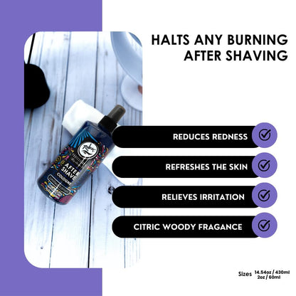 Rolda Midnight After Shave Tonic Cologne for Men - Post Shave Spray, Calms Irritation, Heals & Cleans Shaved Areas, Masculine Fragrance (14.54 oz | 430 ml) Avelisse