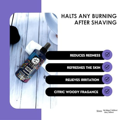 Rolda Midnight After Shave Tonic Cologne for Men - Post Shave Spray, Calms Irritation, Heals & Cleans Shaved Areas, Masculine Fragrance (14.54 oz | 430 ml) Avelisse