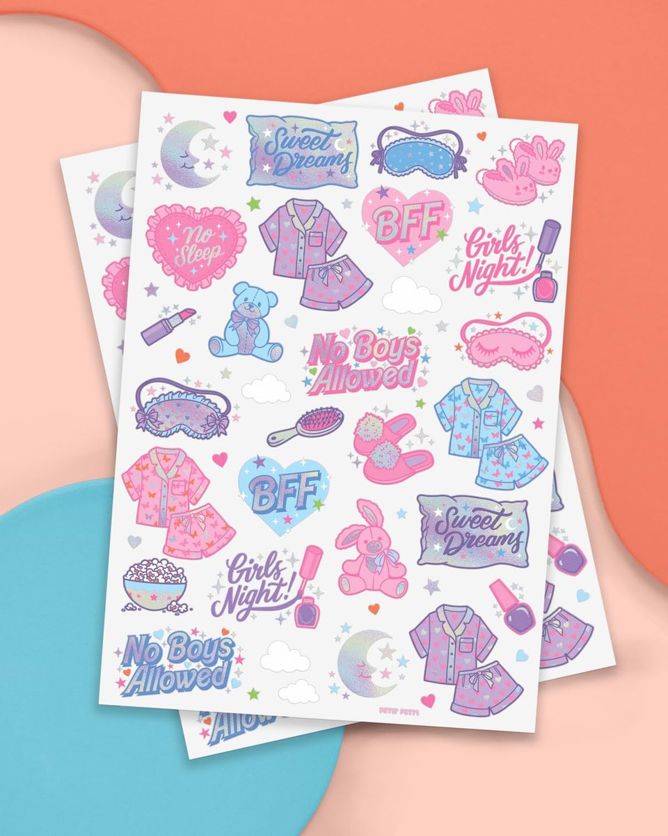 xo, Fetti Pink Sleepover Party Temporary Tattoos for Girls - 52 Cute Designs | Birthday Party Supplies, Movie Night Goodie Bag Favors, Easter Basket Stuffers - görsel 4
