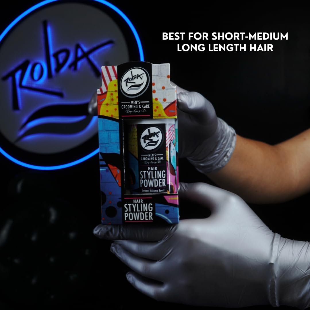 Rolda Hair Texturizing Styling Powder for Men - Instant Volume Boost, Light Hold, Matte Finish, Easy Application, Subtle & Pleasant Scent (2 Count) Avelisse