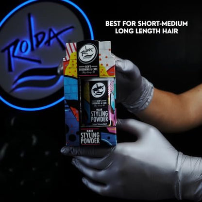 Rolda Hair Texturizing Styling Powder for Men - Instant Volume Boost, Light Hold, Matte Finish, Easy Application, Subtle & Pleasant Scent (2 Count) Avelisse