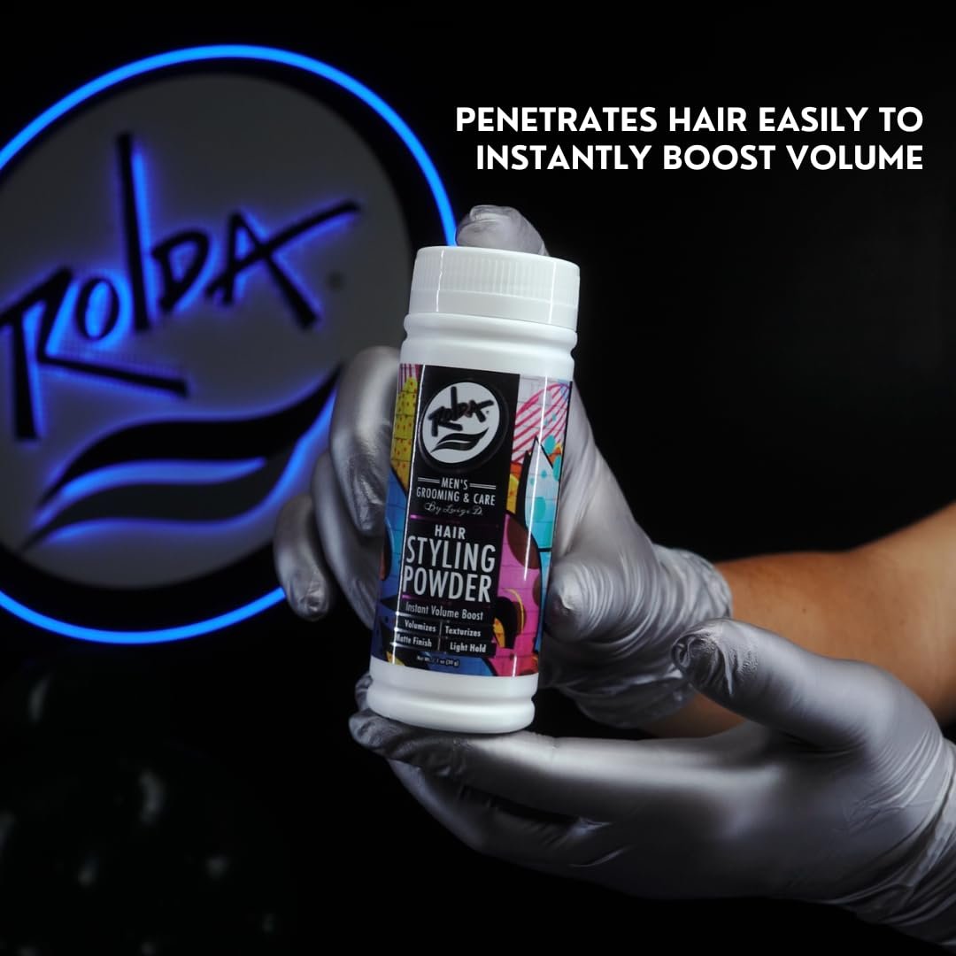 Rolda Hair Texturizing Styling Powder for Men - Instant Volume Boost, Light Hold, Matte Finish, Easy Application, Subtle & Pleasant Scent (2 Count) Avelisse
