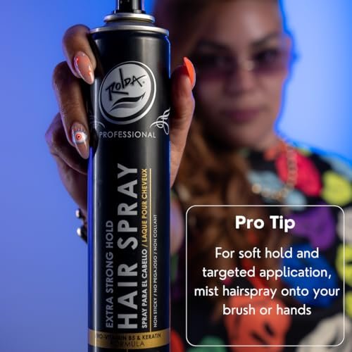 Rolda Extra Strong Hold Hair Spray - Matte Finish, Pro-Vitamin B5, Humidity Resistant, 13.52 oz Avelisse