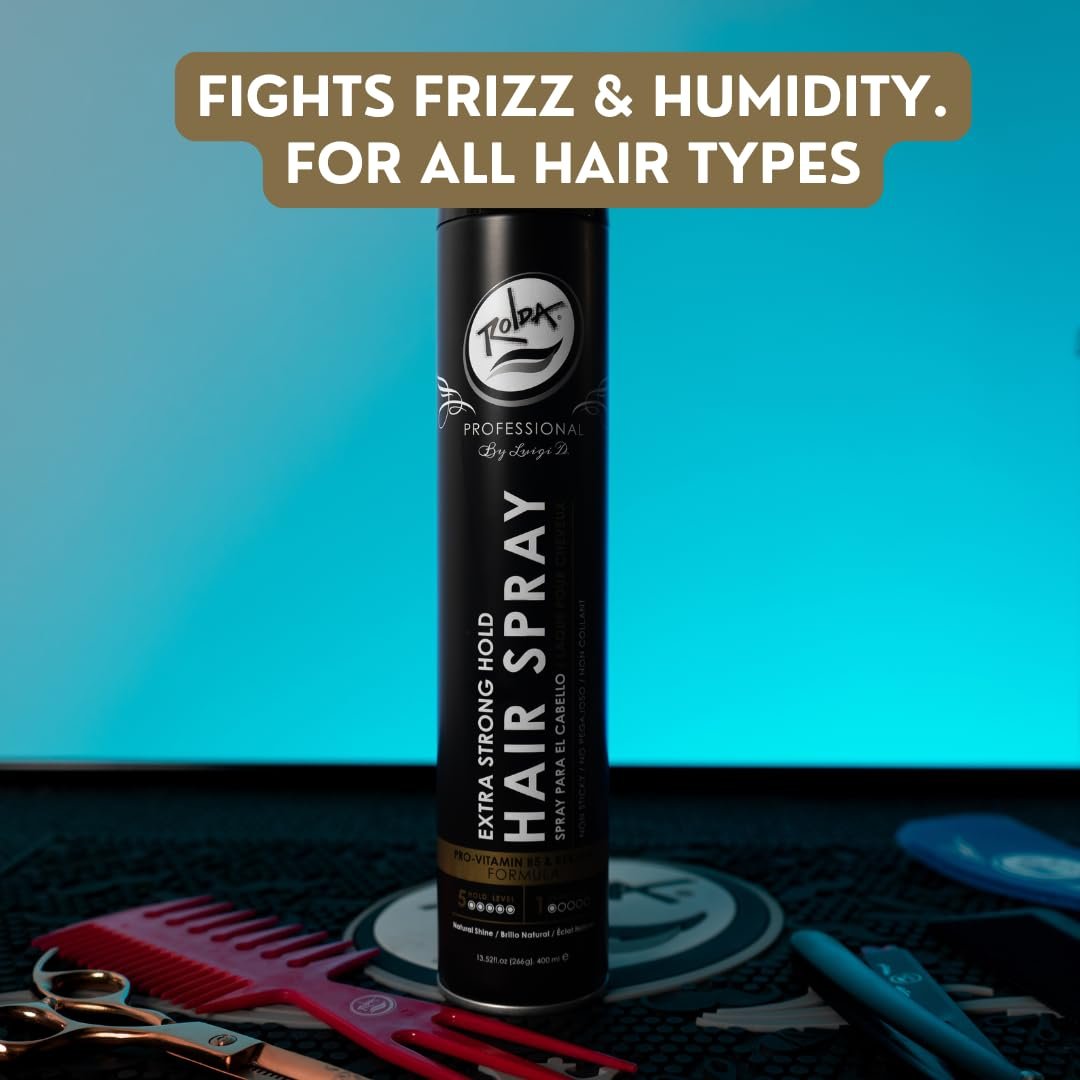 Rolda Extra Strong Hold Hair Spray - Matte Finish, Pro-Vitamin B5, Humidity Resistant, 13.52 oz Avelisse
