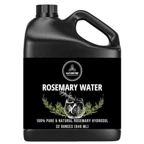Naturevibe Botanicals Rosemary Water 32 oz – 100% Pure & Natural for Hair and Skin Care Avelisse