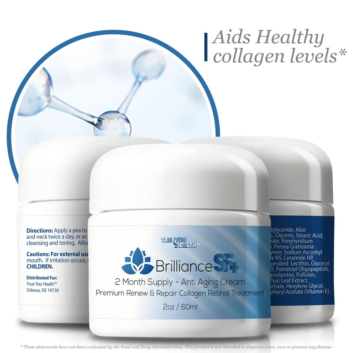 Brilliance SF Plus 2 Month Supply Anti Wrinkle Cream - Premium Pro Anti Aging Cream for Day & Night - Promote Soft, Youthful Skin - görsel 11