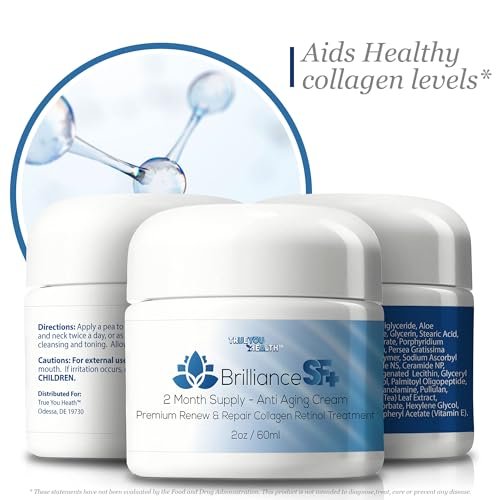 Brilliance SF Plus 2 Month Supply Anti Wrinkle Cream - Premium Pro Anti Aging Cream for Day & Night - Promote Soft, Youthful Skin - görsel 12