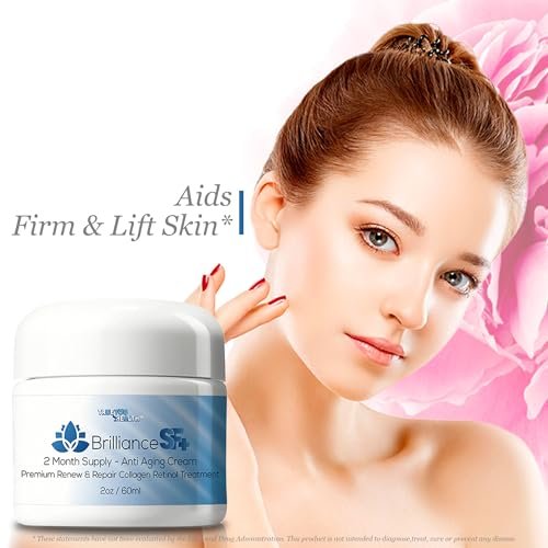 Brilliance SF Plus 2 Month Supply Anti Wrinkle Cream - Premium Pro Anti Aging Cream for Day & Night - Promote Soft, Youthful Skin - görsel 10