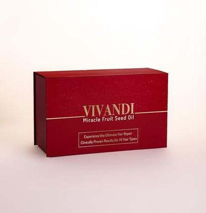 Vivandi Miracle Fruit Seed Hair Oil - Superfruit Treatment for Dry, Damaged, Frizzy Hair and Breakage Prevention, All Hair Types (1.7 Fl Oz)