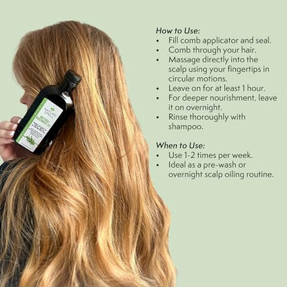 Nature Spell Rosemary Oil for Hair Growth with Root Comb Applicator – Pre-Diluted Hair & Scalp Oil for Dry, Damaged Hair – 5.07 Fl Oz Avelisse