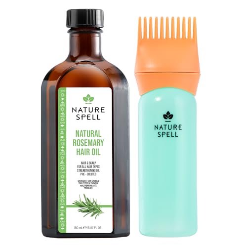 Nature Spell Rosemary Oil for Hair Growth with Root Comb Applicator – Pre-Diluted Hair & Scalp Oil for Dry, Damaged Hair – 5.07 Fl Oz Avelisse