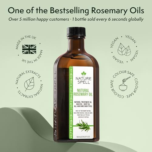 Nature Spell Rosemary Oil for Hair Growth with Root Comb Applicator – Pre-Diluted Hair & Scalp Oil for Dry, Damaged Hair – 5.07 Fl Oz Avelisse