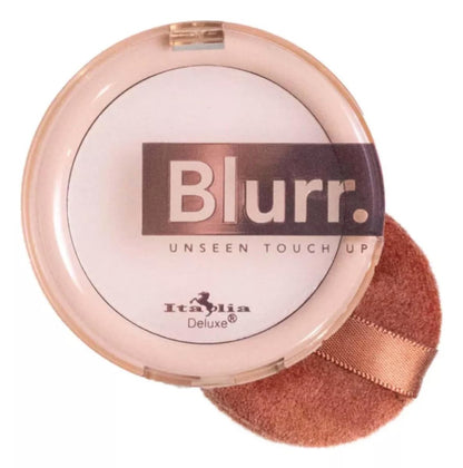 Italia Deluxe Blurr Unseen Touch Up Set & Blot Mattifier - Setting Primer Balm, Clear, 0.1 oz