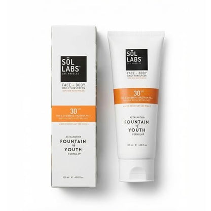 SOL LABS Mineral Sunscreen SPF 30 Face & Body – Lightweight, Hydrating Daily Moisturizer with Niacinamide & Zinc Oxide – Reef Safe, No White Cast – Korean Skin Care – 4 oz Avelisse