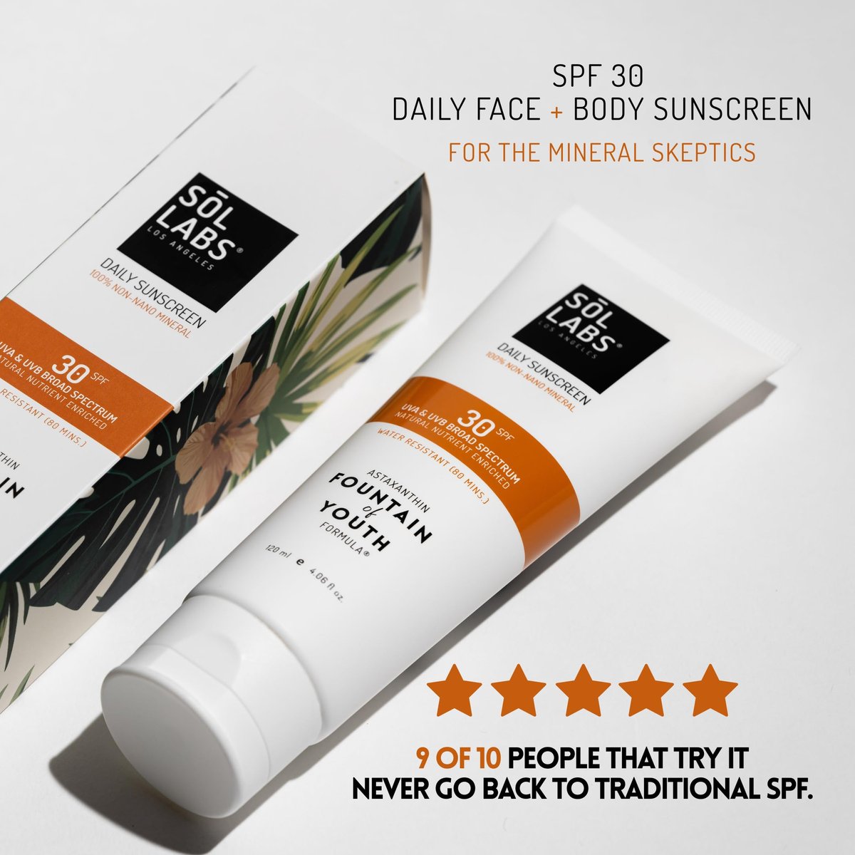 SOL LABS Mineral Sunscreen SPF 30 Face & Body – Lightweight, Hydrating Daily Moisturizer with Niacinamide & Zinc Oxide – Reef Safe, No White Cast – Korean Skin Care – 4 oz Avelisse