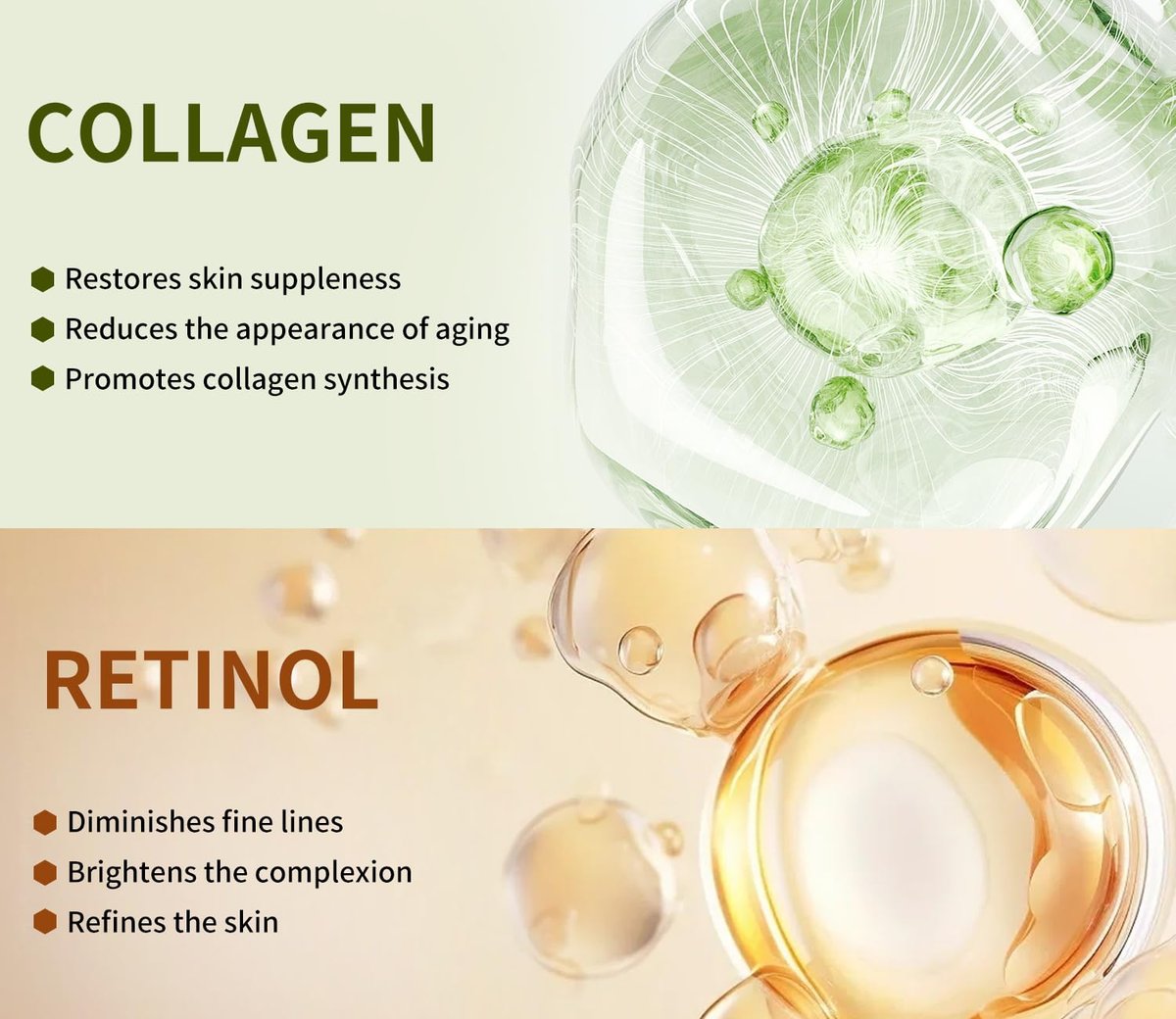 IREV Pack of 10 Collagen Face Mask with Coenzyme Q10 & Retinol – Anti Aging, Hydrating, Deep Repairing Sheet Masks for Moisturizing and Wrinkle Care (10 Count) - görsel 9