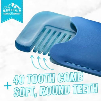 Kids Hair Comb - Soft Rounded Teeth, Gentle Styling for All Hair Types - Cellulose Acetate - Includes Pouch Avelisse