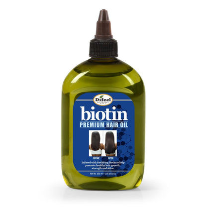 Difeel Biotin Premium Hair Oil - Large 12 oz. for Nourished, Thicker-Looking Hair
