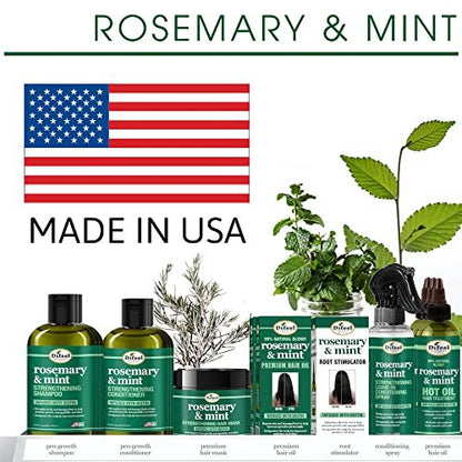 Difeel Rosemary and Mint Premium Hair Oil with Biotin - Large 12 oz - Natural Rosemary Oil for Hair Growth & Biotin