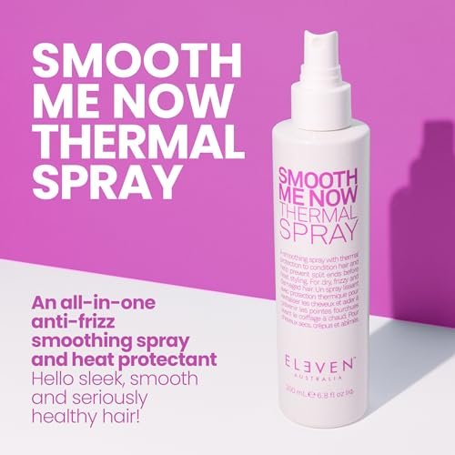 ELEVEN AUSTRALIA Smooth Me Now Thermal Spray - Heat Protectant for Women & Men, Anti-Frizz, Lightweight, 6.8 fl oz Avelisse