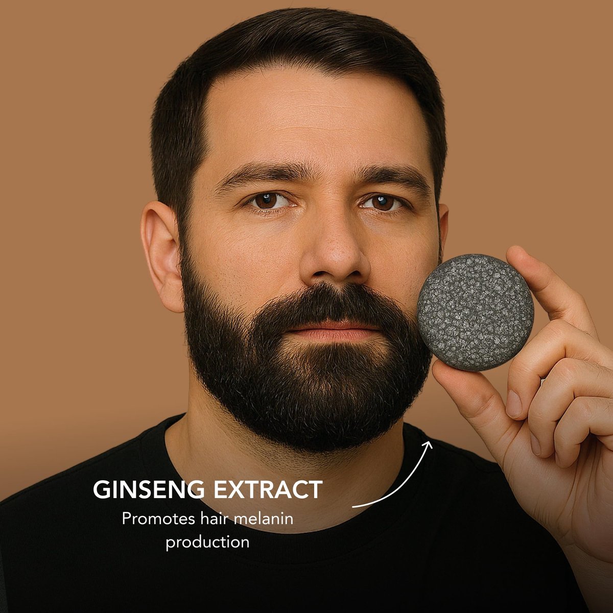 Mane Beard Shampoo Bar for Men | Natural Charcoal Beard Wash with Bamboo Charcoal, Ginseng & Shea Butter | Handmade Beard & Hair Care Soap Bar | Gentle, Sulfate-Free Grooming for All Hair Types Avelisse