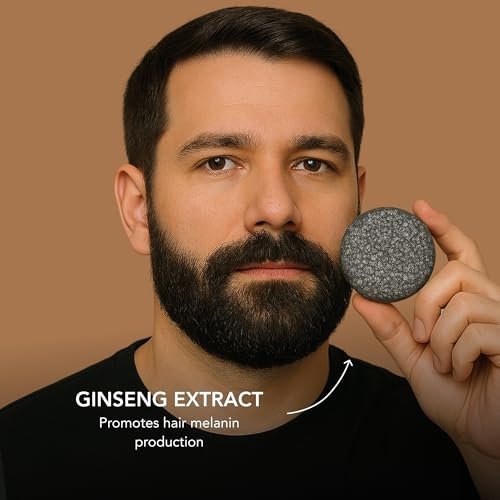 Mane Beard Shampoo Bar for Men | Natural Charcoal Beard Wash with Bamboo Charcoal, Ginseng & Shea Butter | Handmade Beard & Hair Care Soap Bar | Gentle, Sulfate-Free Grooming for All Hair Types Avelisse