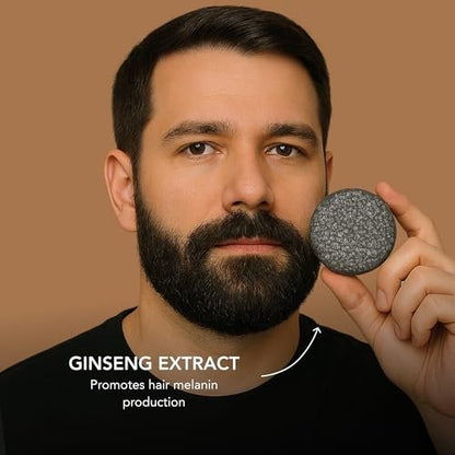Mane Beard Shampoo Bar for Men | Natural Charcoal Beard Wash with Bamboo Charcoal, Ginseng & Shea Butter | Handmade Beard & Hair Care Soap Bar | Gentle, Sulfate-Free Grooming for All Hair Types Avelisse