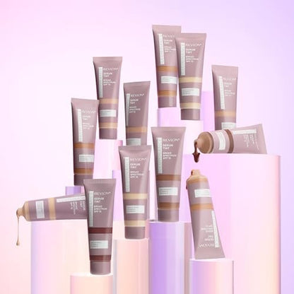 Revlon Illuminance Tinted Serum with Triple Hyaluronic Acid, SPF 15, Buff Beige, 0.94 fl oz