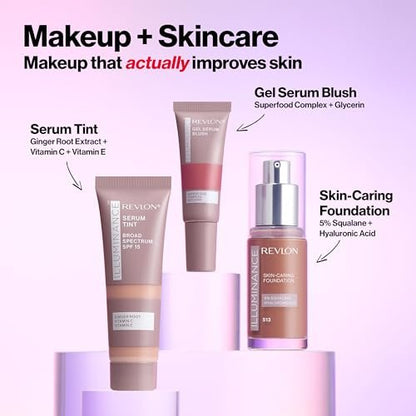 Revlon Illuminance Tinted Serum with Triple Hyaluronic Acid, SPF 15, Buff Beige, 0.94 fl oz