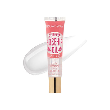 Ruby Kisses Broadway Vita-Lip Clear Lip Gloss (6-Pack) – Ultra-Hydrating & Soothing Formula with Rosehip Oil & Vitamin Oils, High-Shine Non-Sticky Finish
