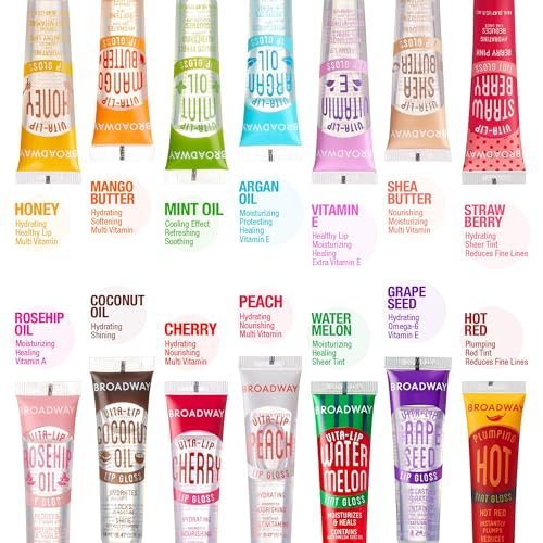 Ruby Kisses Broadway Vita-Lip Clear Lip Gloss (6-Pack) – Ultra-Hydrating & Soothing Formula with Rosehip Oil & Vitamin Oils, High-Shine Non-Sticky Finish - görsel 13