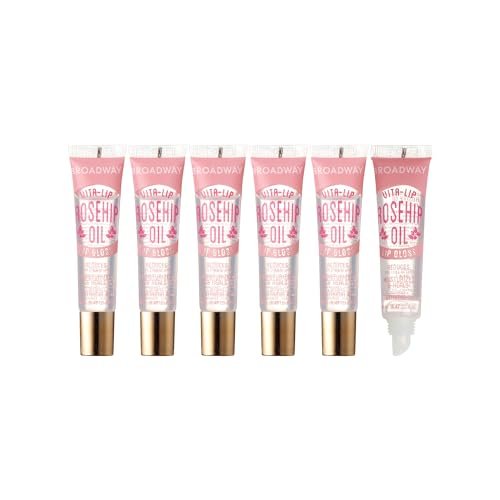 Ruby Kisses Broadway Vita-Lip Clear Lip Gloss (6-Pack) – Ultra-Hydrating & Soothing Formula with Rosehip Oil & Vitamin Oils, High-Shine Non-Sticky Finish - görsel 1
