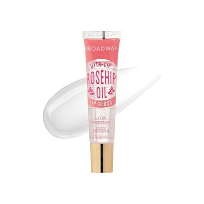 Ruby Kisses Broadway Vita-Lip Clear Lip Gloss (6-Pack) – Ultra-Hydrating & Soothing Formula with Rosehip Oil & Vitamin Oils, High-Shine Non-Sticky Finish