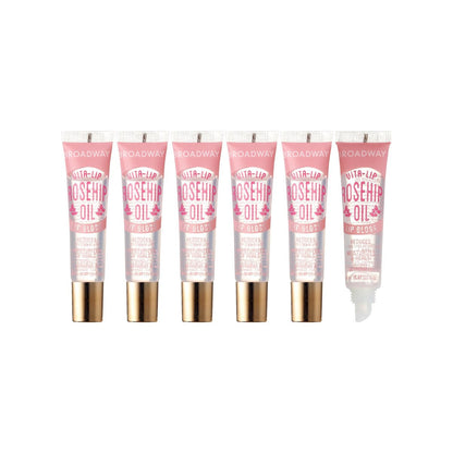 Ruby Kisses Broadway Vita-Lip Clear Lip Gloss (6-Pack) – Ultra-Hydrating & Soothing Formula with Rosehip Oil & Vitamin Oils, High-Shine Non-Sticky Finish