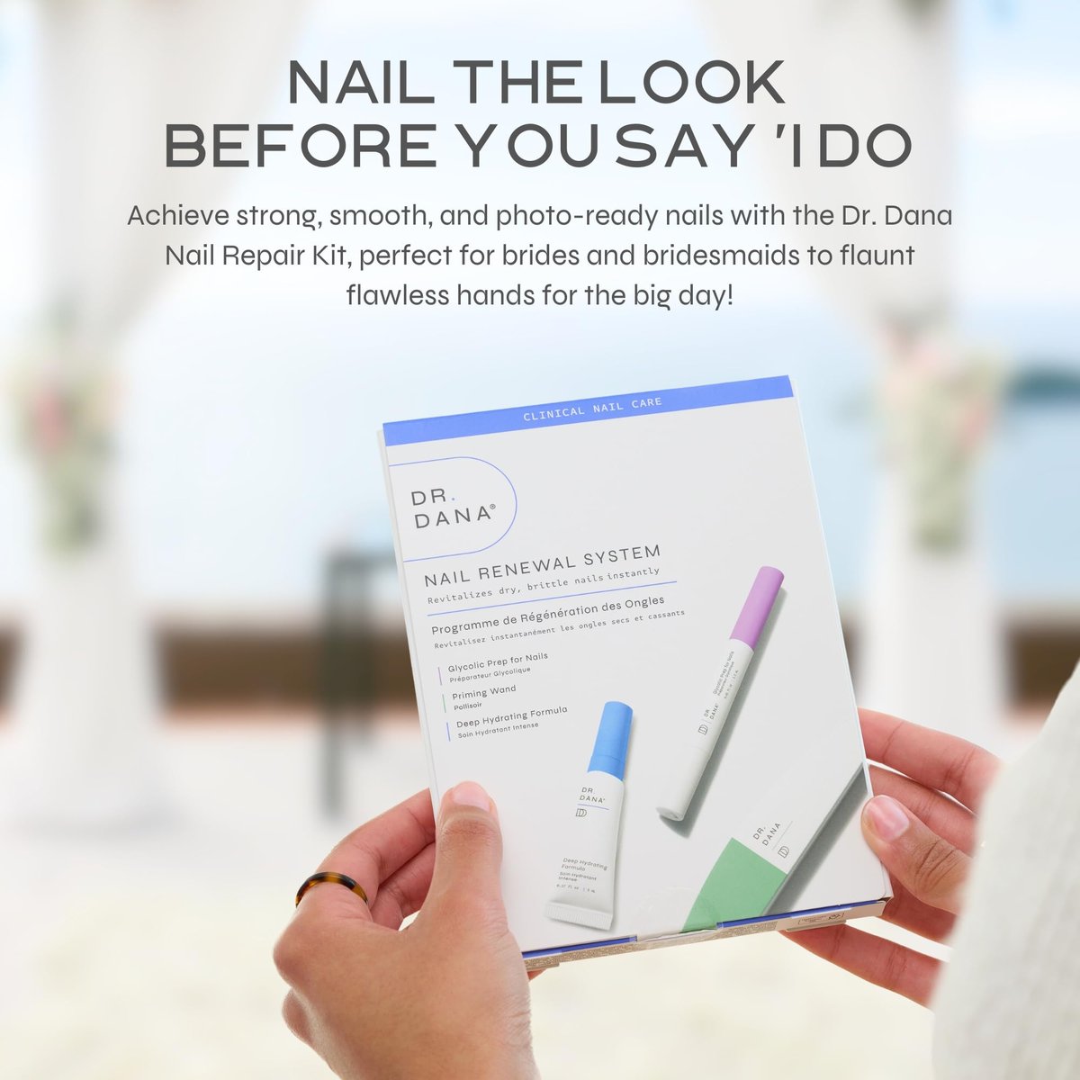 Dr. Dana Nail Repair Kit for Damaged Nails - Strengthening & Exfoliating Treatment with Glycolic Acid, Nail Primer, Hydrator & Priming Wand for Shiny, Healthy Nails Avelisse