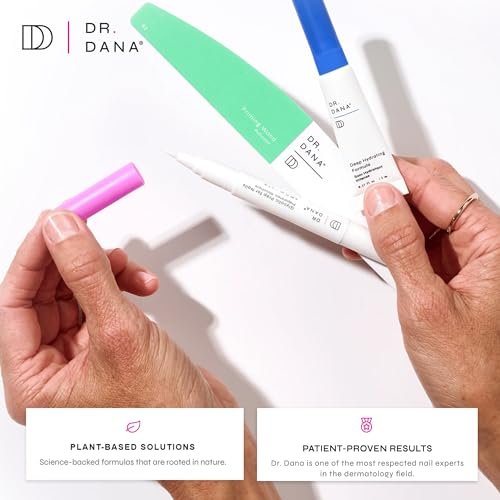 Dr. Dana Nail Repair Kit for Damaged Nails - Strengthening & Exfoliating Treatment with Glycolic Acid, Nail Primer, Hydrator & Priming Wand for Shiny, Healthy Nails Avelisse