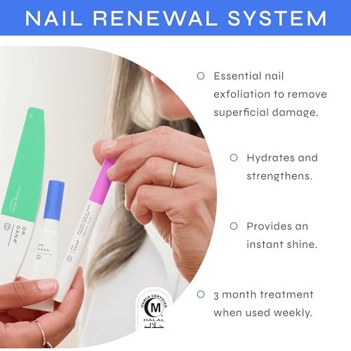 Dr. Dana Nail Repair Kit for Damaged Nails - Strengthening & Exfoliating Treatment with Glycolic Acid, Nail Primer, Hydrator & Priming Wand for Shiny, Healthy Nails Avelisse
