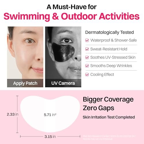 FRANZ UV Patch UPF 50+ Sun Protection – Peptide-Infused Anti-Aging Facial Patches for Daily Outdoor Activities (5 Pairs) - görsel 8