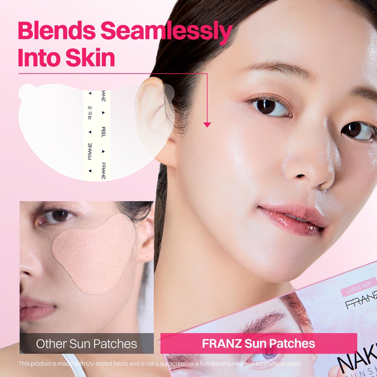 FRANZ UV Patch UPF 50+ Sun Protection – Peptide-Infused Anti-Aging Facial Patches for Daily Outdoor Activities (5 Pairs) - görsel 9
