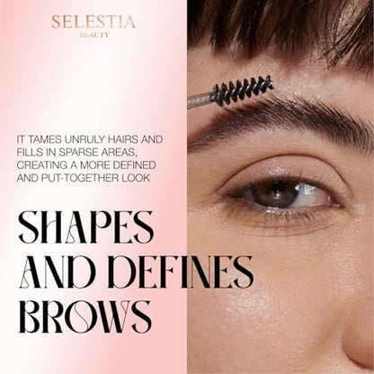 SELESTIA BEAUTY Clear Eyebrow Gel – Strong Hold, Natural Finish, Flake-Free Brow Lamination Gel, 0.095 fl.oz. Avelisse