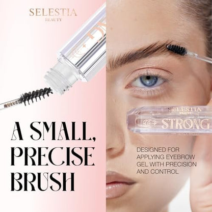 SELESTIA BEAUTY Clear Eyebrow Gel – Strong Hold, Natural Finish, Flake-Free Brow Lamination Gel, 0.095 fl.oz. Avelisse