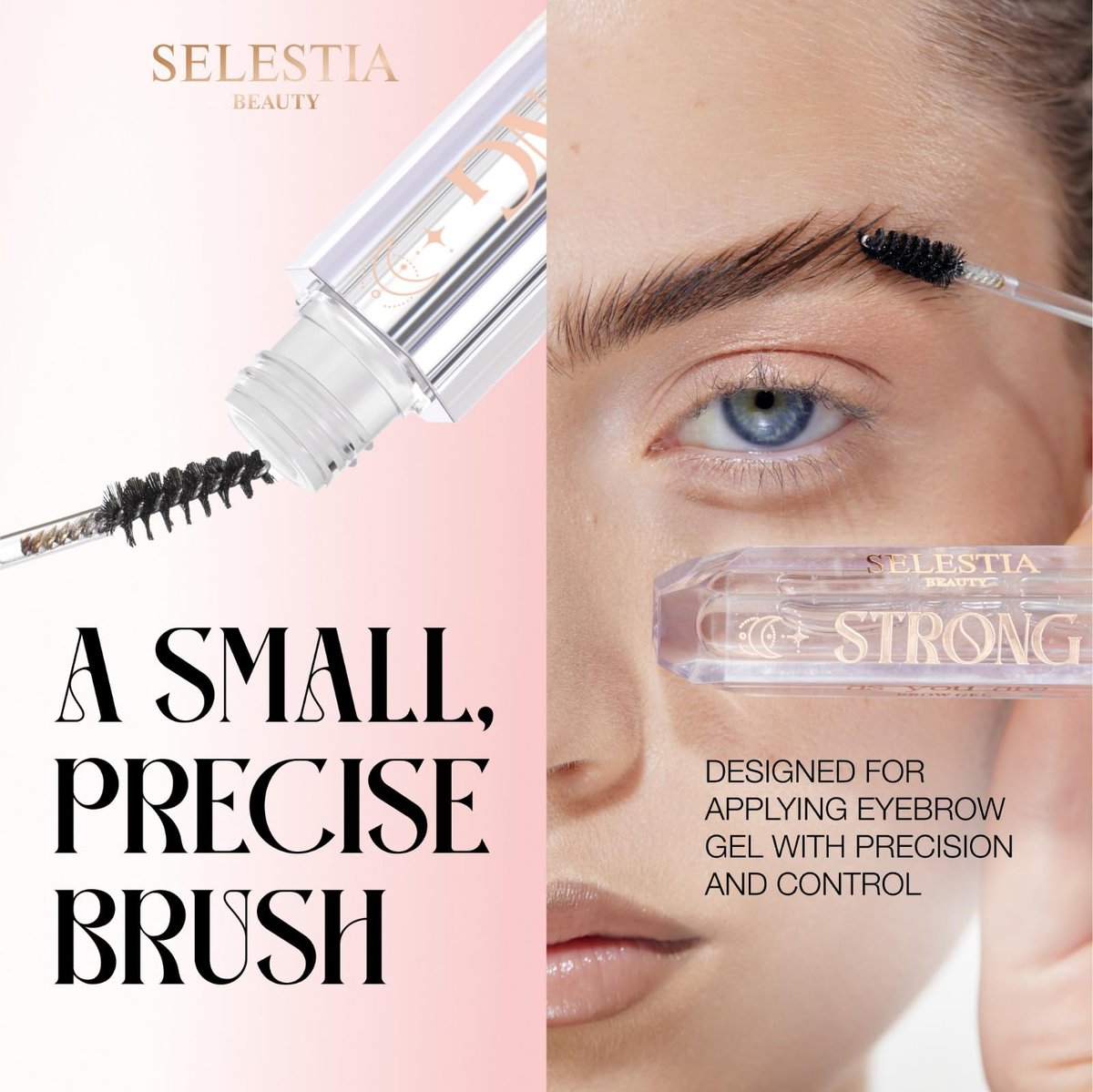 SELESTIA BEAUTY Clear Eyebrow Gel – Strong Hold, Natural Finish, Flake-Free Brow Lamination Gel, 0.095 fl.oz. Avelisse