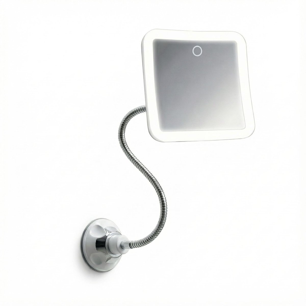 Fancii 10x Flexible Magnifying Mirror with 3 LED Light Settings, Rechargeable - Gooseneck Lighted Makeup Mirror for Bathroom, Locking Suction Mount, Cordless, 360° Rotatable (Mira 2 Plus) Avelisse