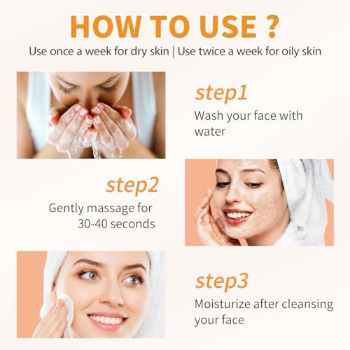 IREV Vitamin C Face Scrub – Exfoliating Facial Wash with Retinol, Deep Cleansing for Women & Men, 3.53 oz - görsel 16