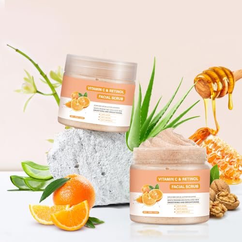 IREV Vitamin C Face Scrub – Exfoliating Facial Wash with Retinol, Deep Cleansing for Women & Men, 3.53 oz - görsel 14
