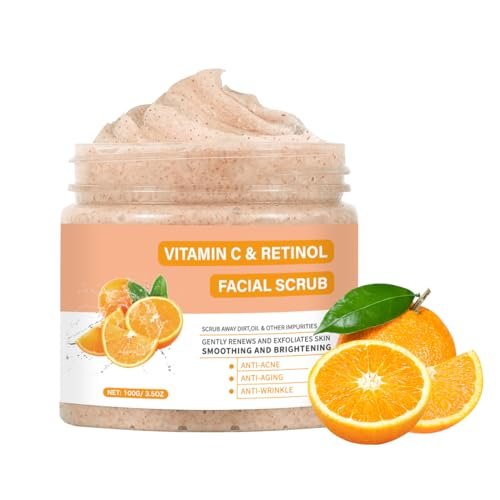 IREV Vitamin C Face Scrub – Exfoliating Facial Wash with Retinol, Deep Cleansing for Women & Men, 3.53 oz - görsel 2