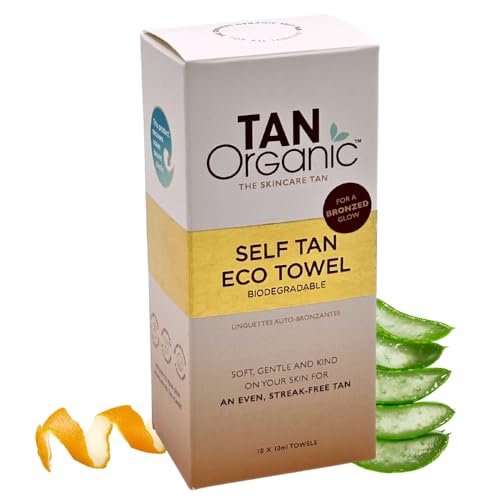 TanOrganic Self Tan Eco Towels 10-Pack – Face & Body Wipes, Travel-Friendly, Oil-Infused, Fast-Drying, Streak-Free Natural Bronze Tan, Long-Lasting 7-10 Days - görsel 2
