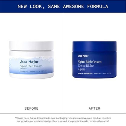 Ursa Major Alpine Rich Cream - Deeply Hydrating Natural Face Moisturizer, Vegan & Cruelty-Free, 1.69 oz Avelisse